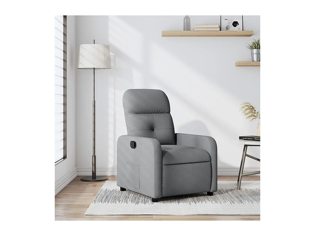 Sillón de relax | Sillón reclinable de tela gris claro SHL5162