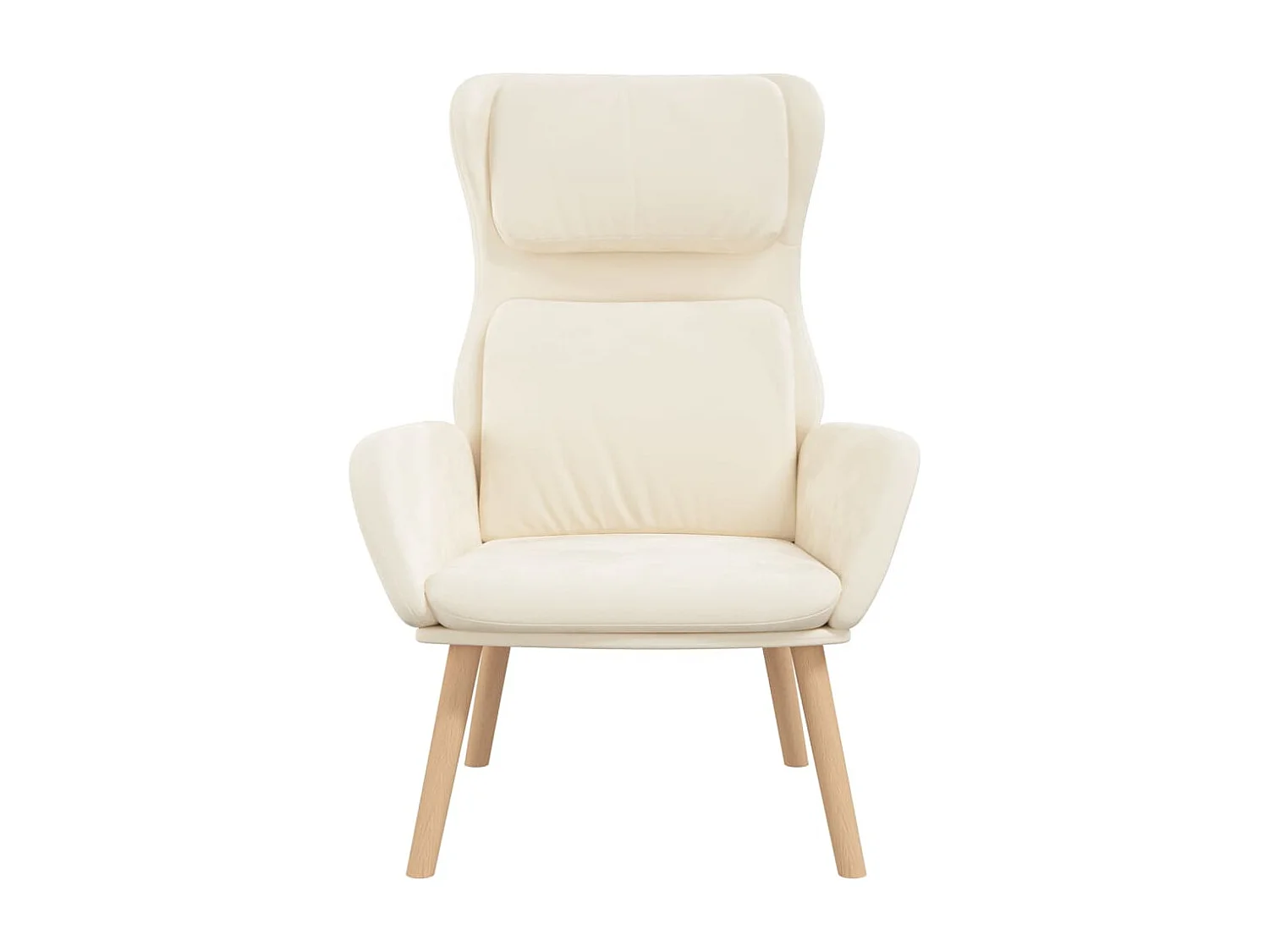 Chaise de relaxation-Fauteuil de Salon Blanc crème Velours SHL2086