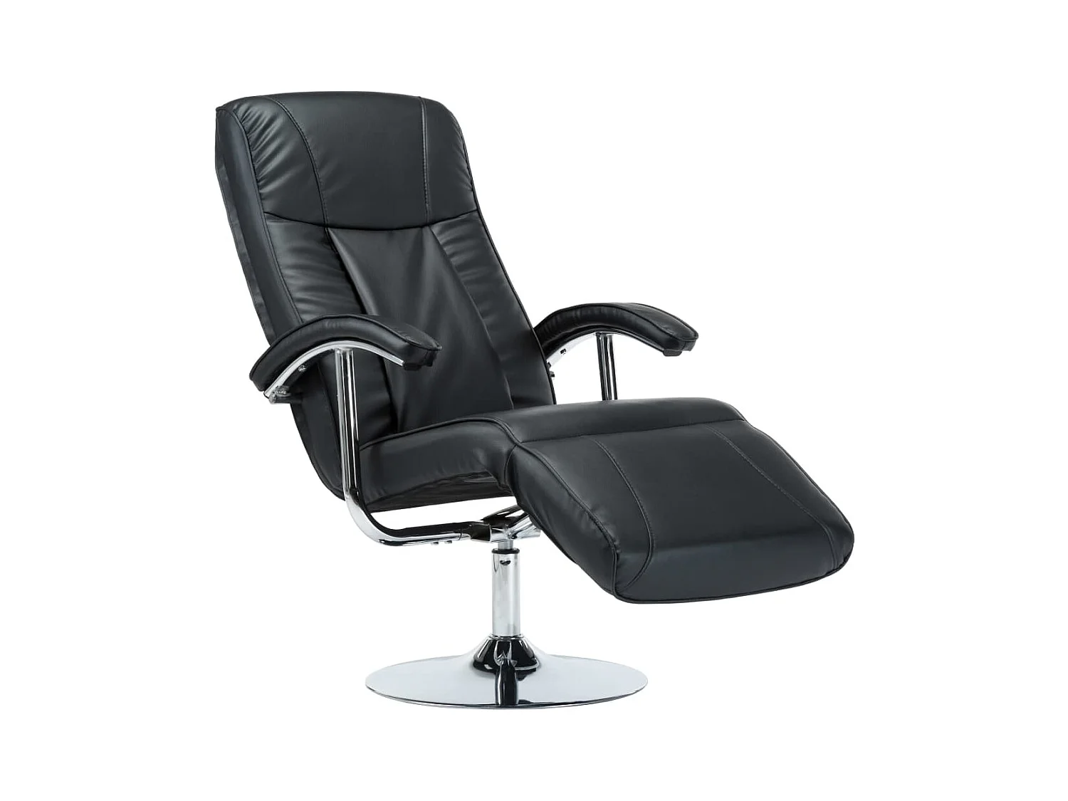 Sillón para la TV de cuero sintético negro SHL3944