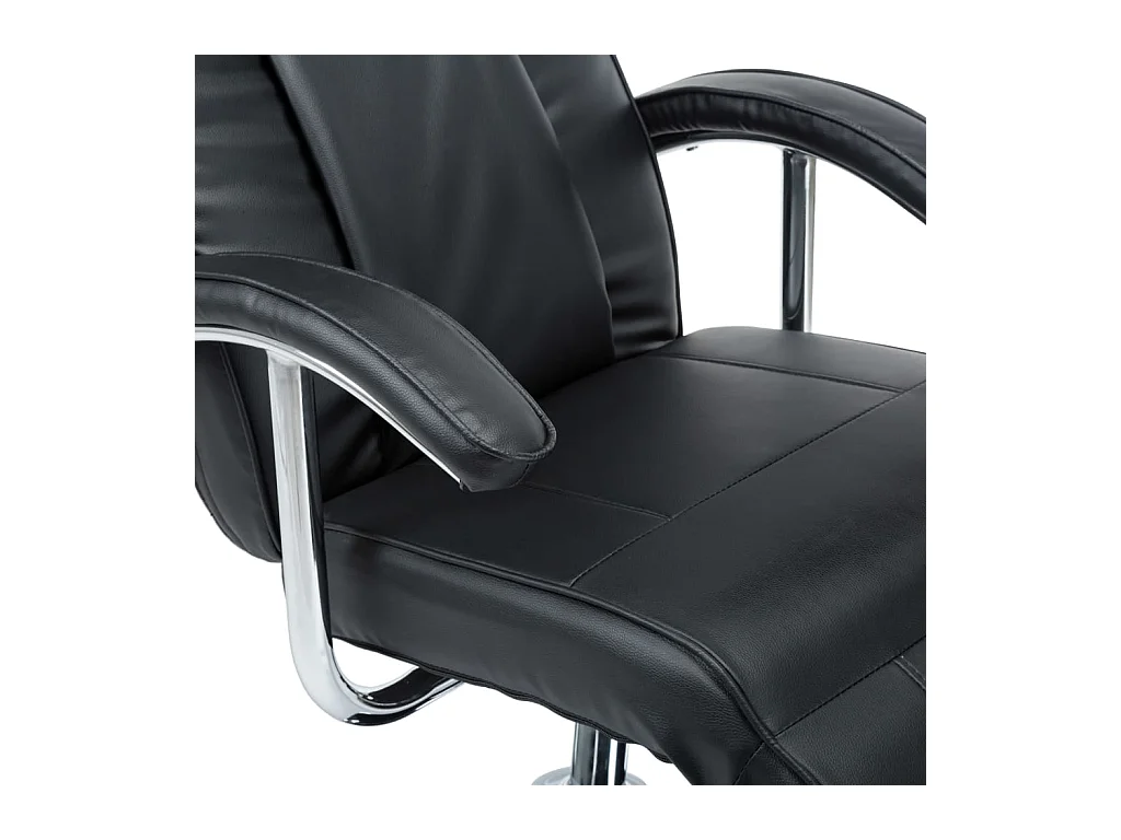 Sillón para la TV de cuero sintético negro SHL3944