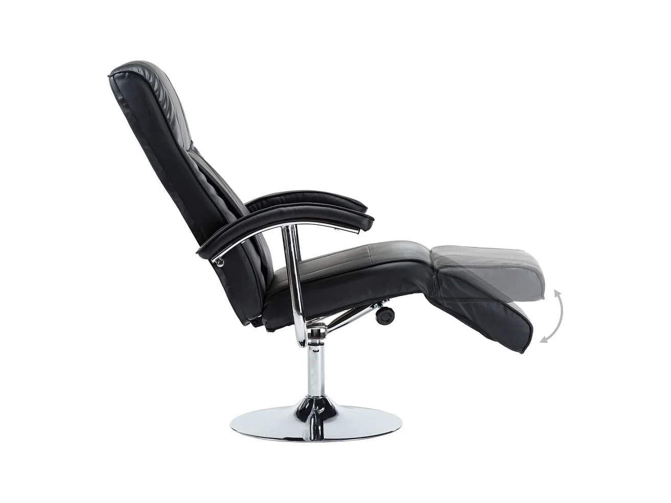 Sillón para la TV de cuero sintético negro SHL3944