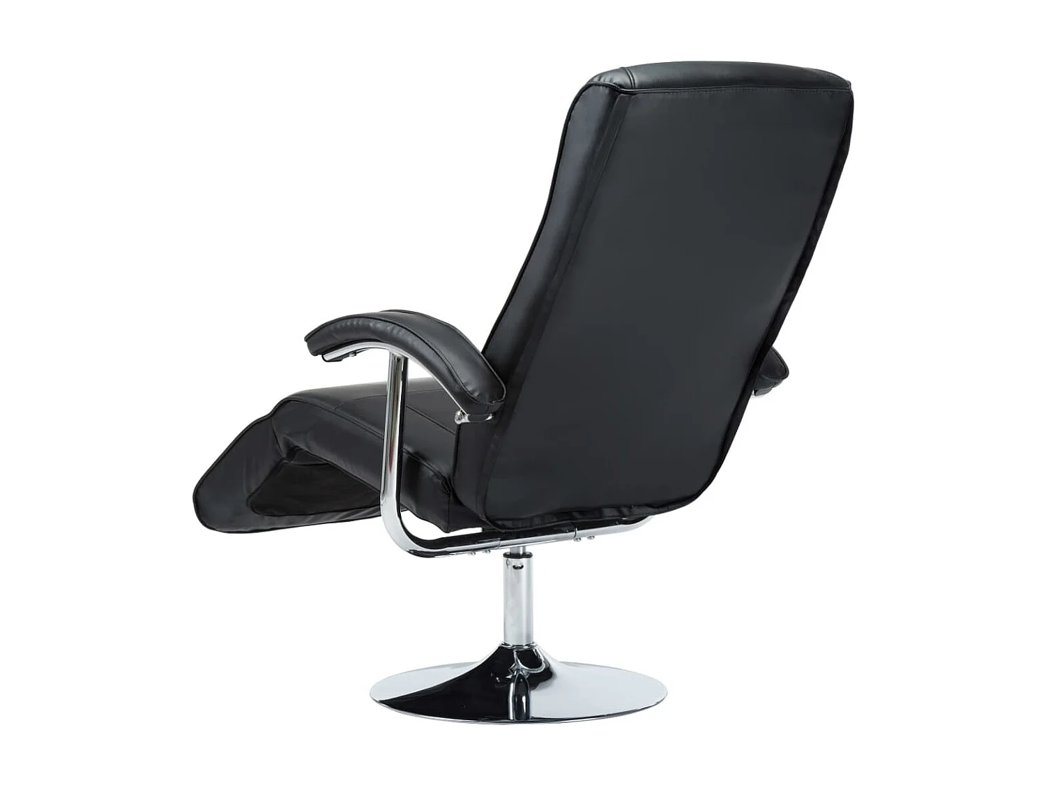 Sillón para la TV de cuero sintético negro SHL3944