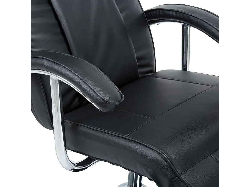Sillón para la TV de cuero sintético negro SHL3944