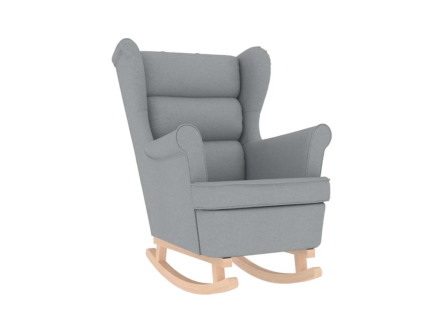 Silla de relax | Silla mecedora de tela gris claro 74x90x102 cm SHL5090