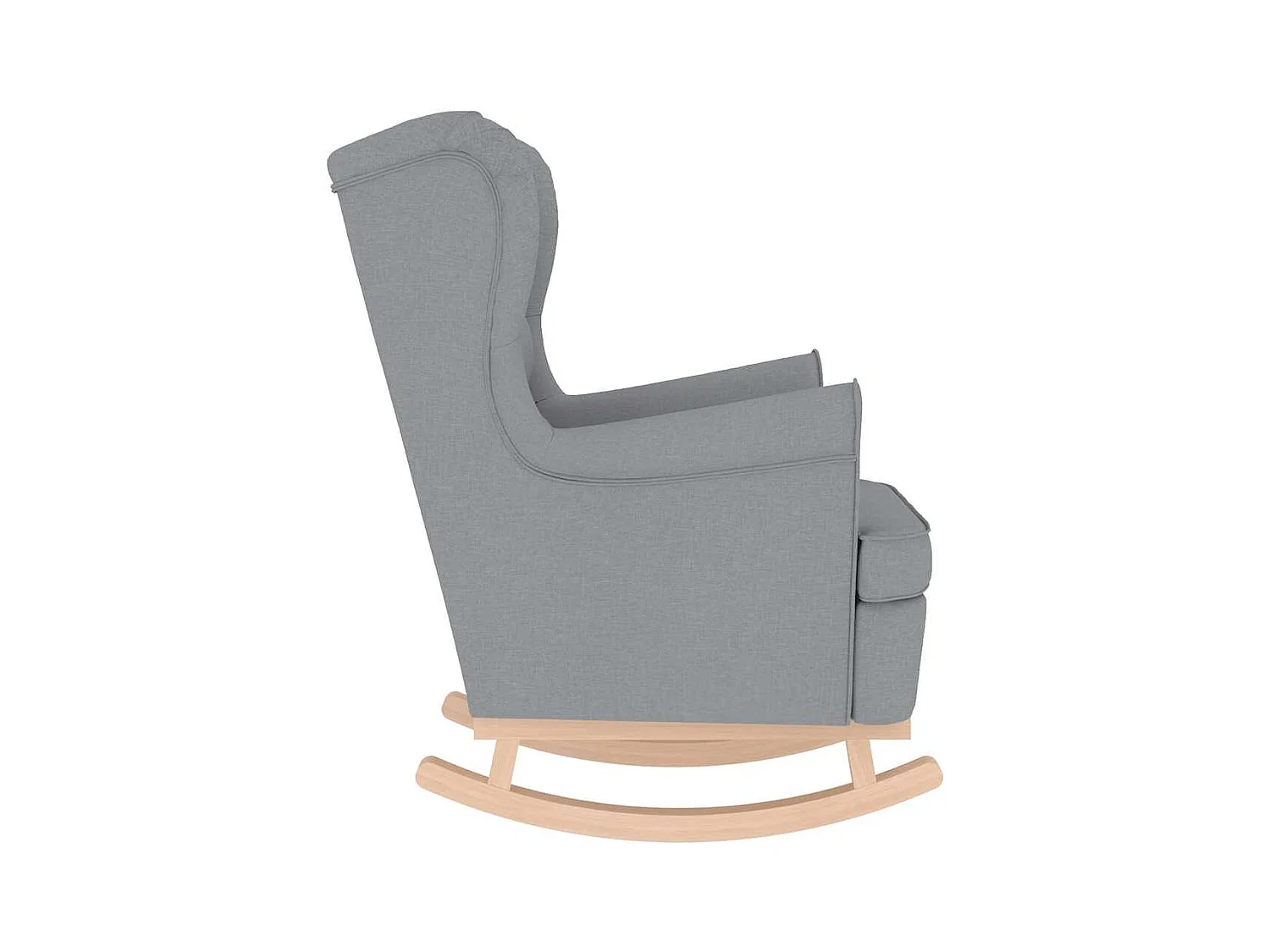 Silla de relax | Silla mecedora de tela gris claro 74x90x102 cm SHL5090