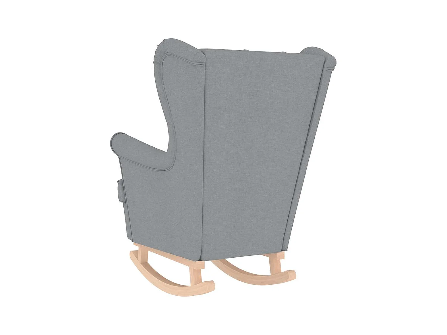 Silla de relax | Silla mecedora de tela gris claro 74x90x102 cm SHL5090
