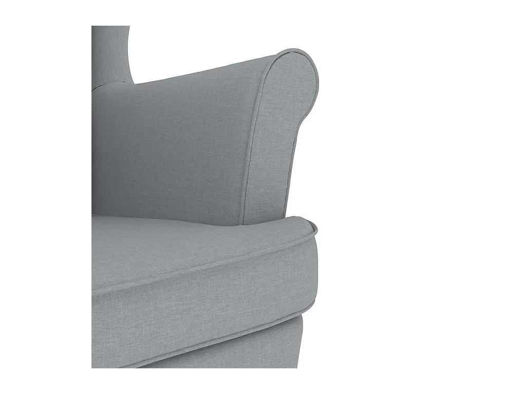Silla de relax | Silla mecedora de tela gris claro 74x90x102 cm SHL5090