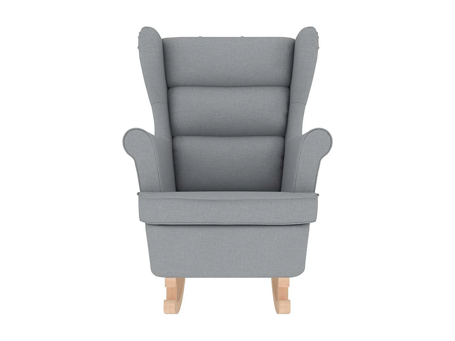 Fauteuil Salon-Chaise de relax-Fauteuil à Bascule gris clair 74x90x102 cm tissu SHL3320