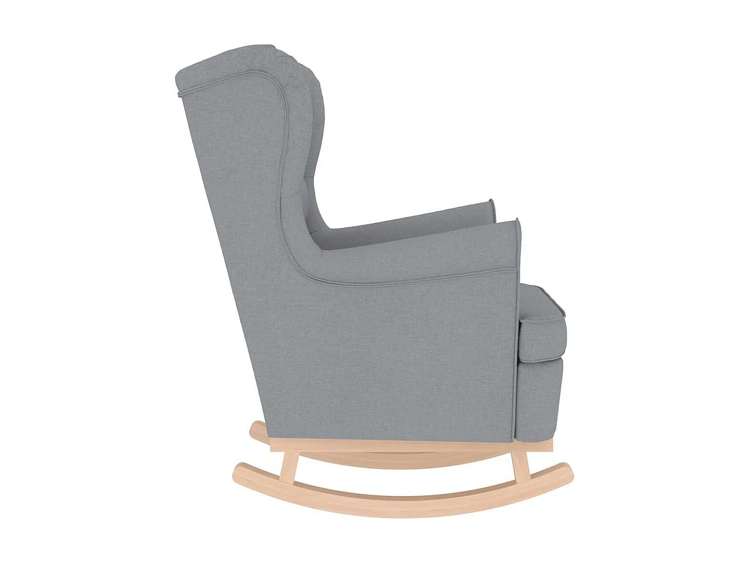Fauteuil Salon-Chaise de relax-Fauteuil à Bascule gris clair 74x90x102 cm tissu SHL3320