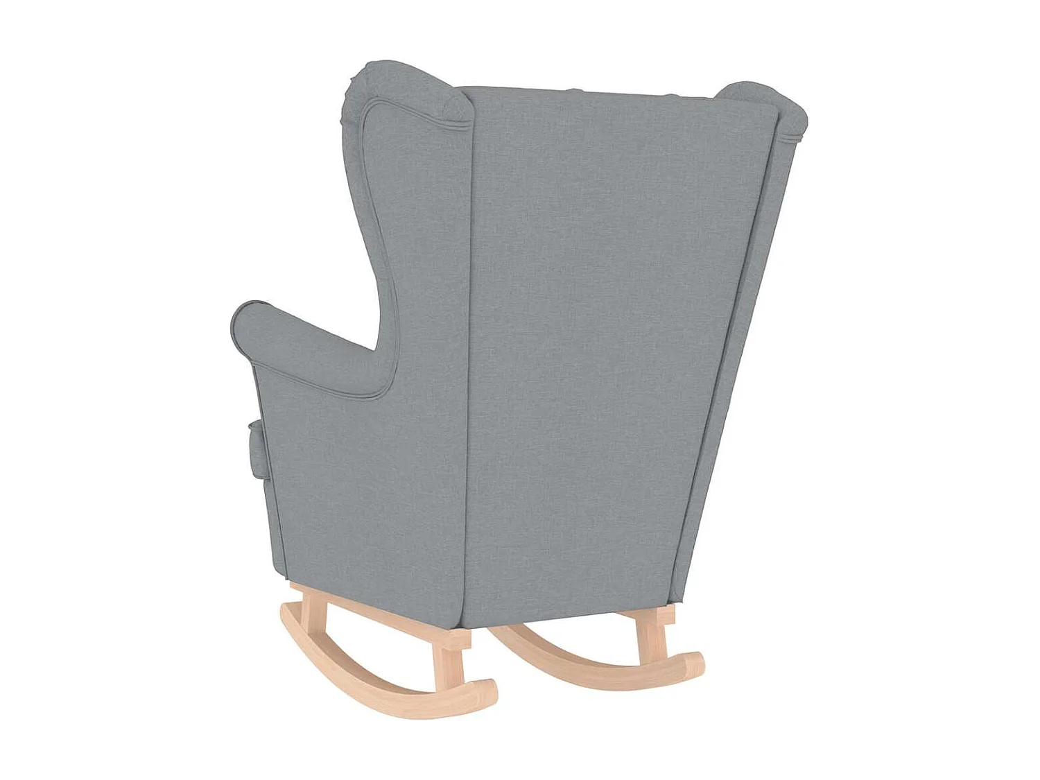 Fauteuil Salon-Chaise de relax-Fauteuil à Bascule gris clair 74x90x102 cm tissu SHL3320