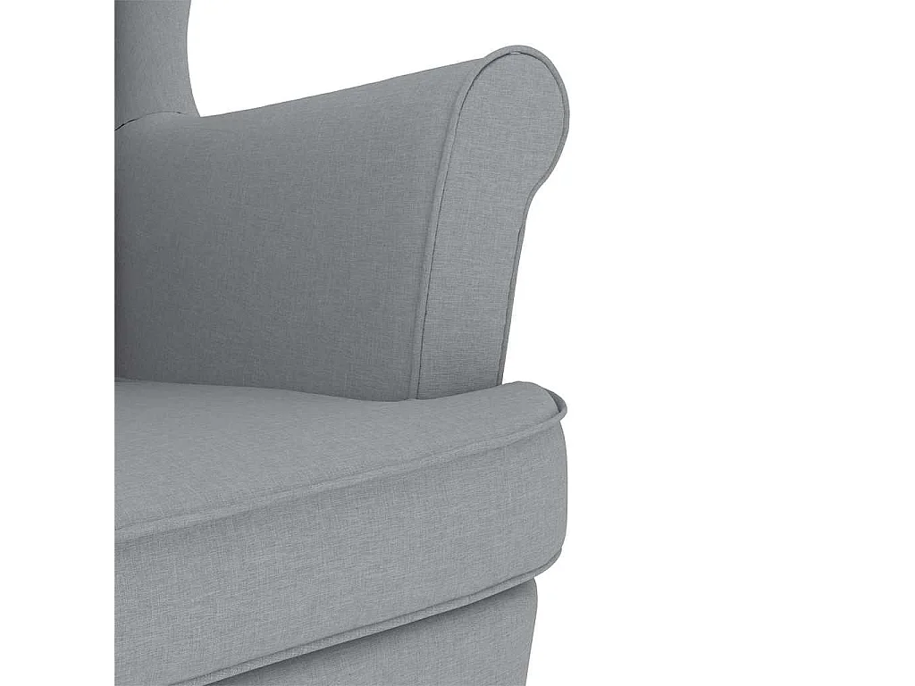 Fauteuil Salon-Chaise de relax-Fauteuil à Bascule gris clair 74x90x102 cm tissu SHL3320