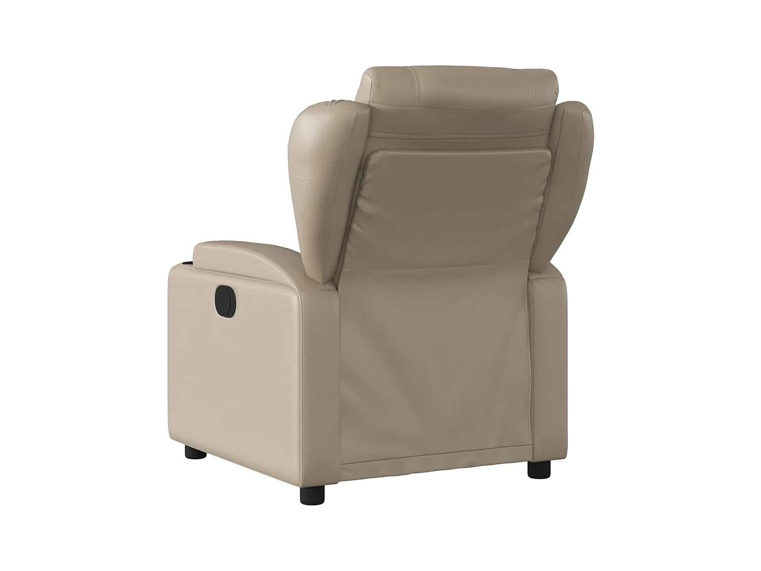 Relaxstoel | Fauteuil verstelbaar elektrisch kunstleer cappuccinokleurig