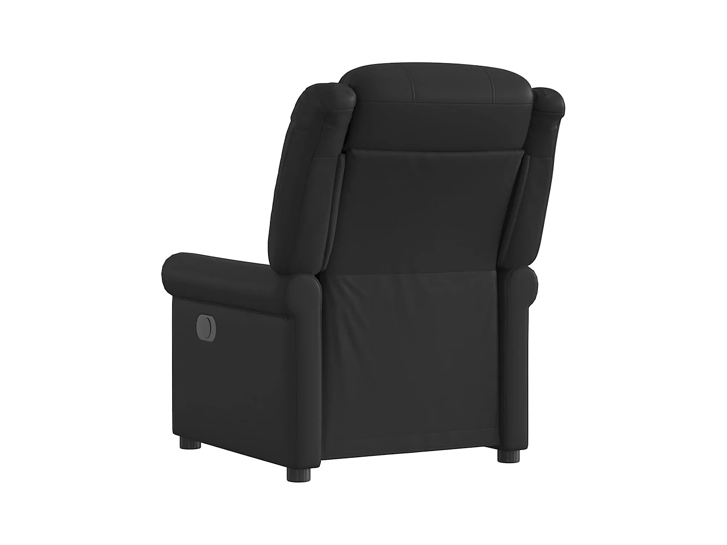 Sillón de relax | Sillón reclinable cuero sintético negro brillante SHL6353