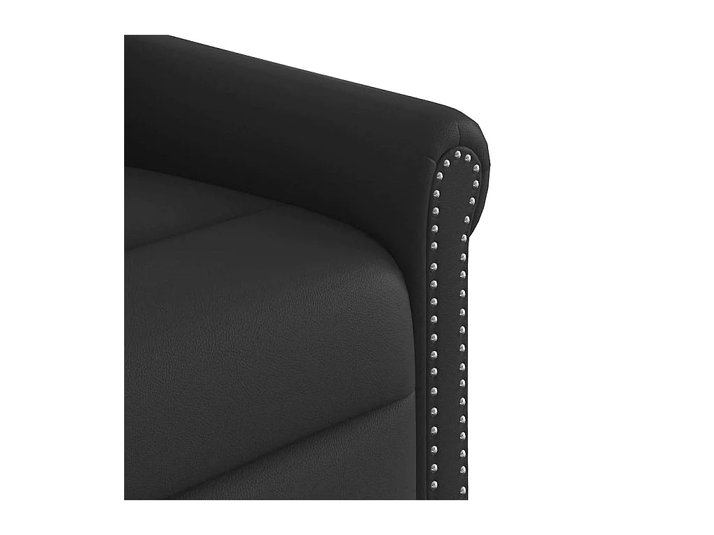 Sillón de relax | Sillón reclinable cuero sintético negro brillante SHL6353