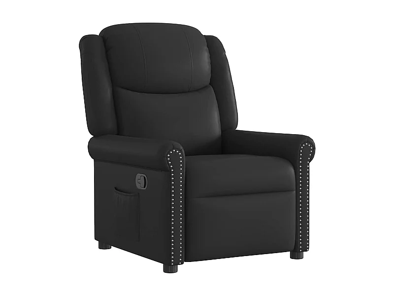 Fauteuil inclinable-Chaise de relax-Fauteuil TV Noir brillant Similicuir SHL3786