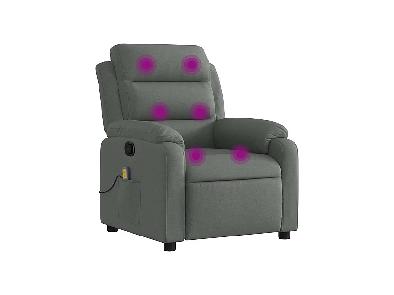 Sillón de salón | Silla | Sillón de masaje reclinable de tela gris oscuro SHL6555