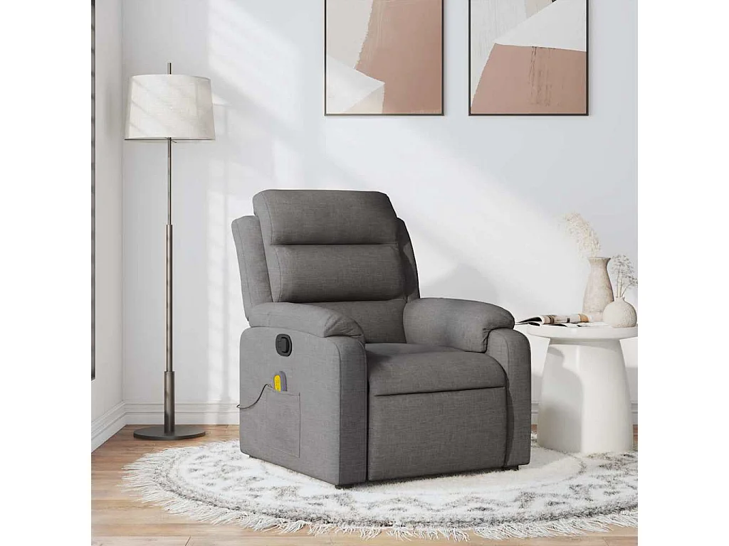 Massagestoel verstelbaar stof donkergrijs