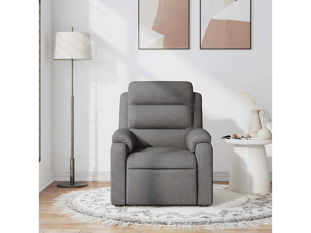 Massagestoel verstelbaar stof donkergrijs