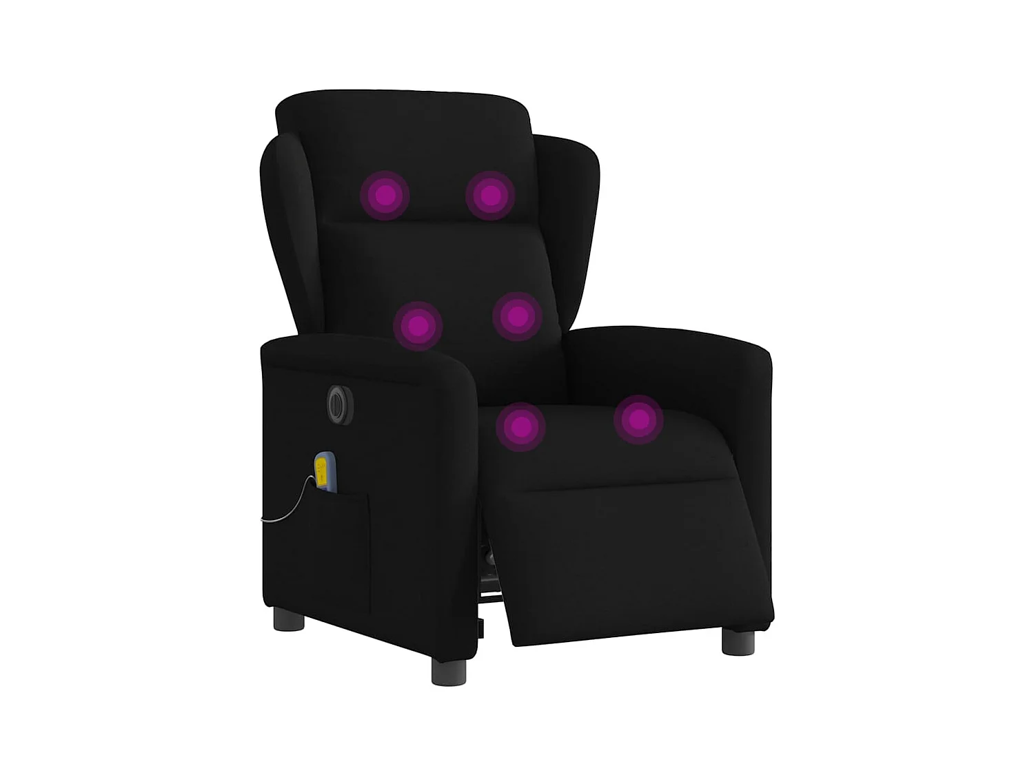 Fauteuil inclinable électrique-Fauteuil de massage de Salon Noir Tissu SHL1232