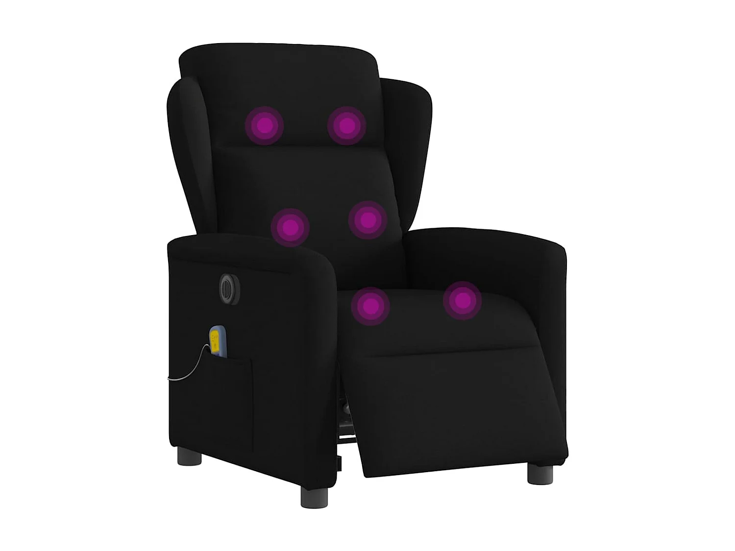 Fauteuil inclinable électrique-Fauteuil de massage de Salon Noir Tissu SHL1232