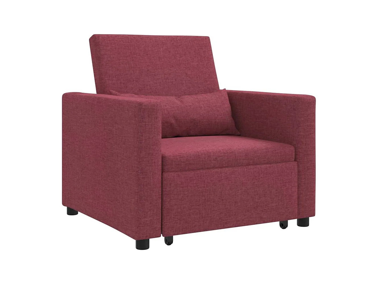 Sofá Cama Individual Rojo vino tinto 90x165x87 cm tela SHL5832