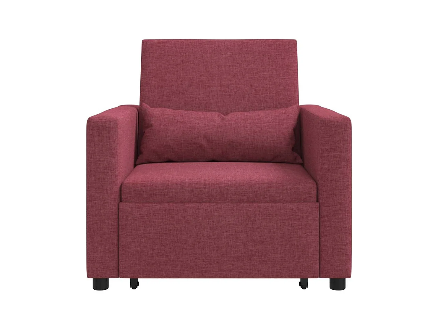 Sofá Cama Individual Rojo vino tinto 90x165x87 cm tela SHL5832