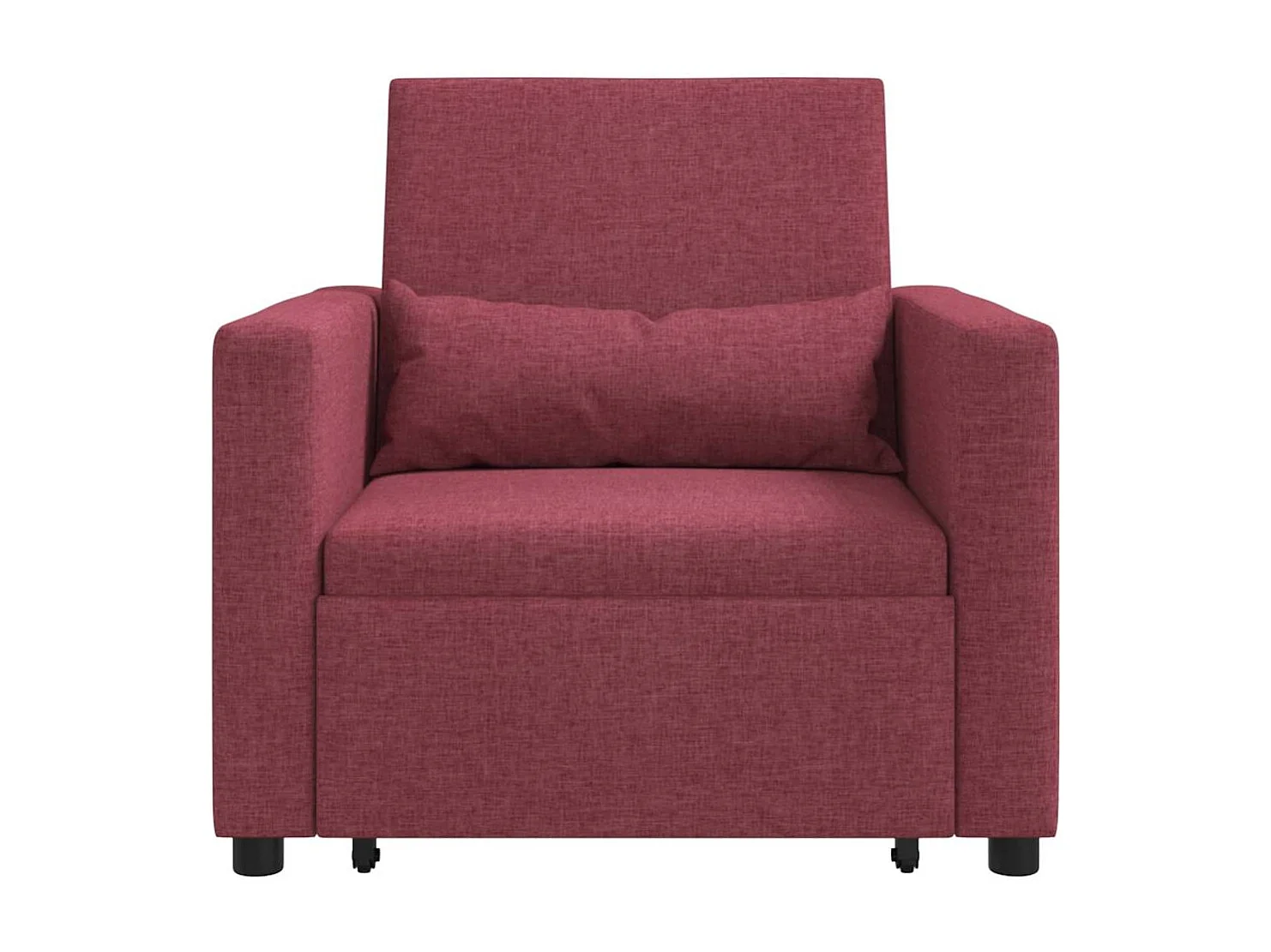 Fauteuil Salon-Chaise de relax-Chaise de Canapé Rouge bordeaux 90x165x87 cm tissu SHL2542