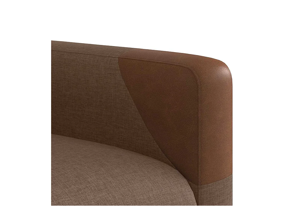 Sillón de relax | Sillón reclinable con masaje de tela marrón SHL6729