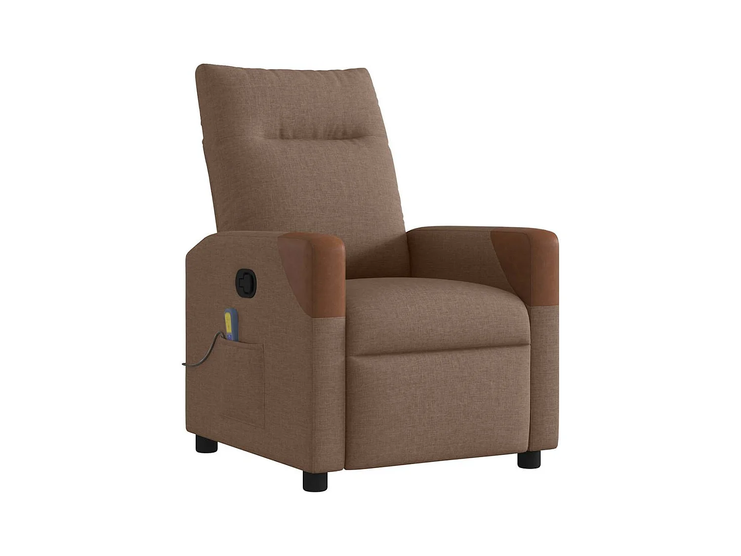 Fauteuil inclinable-Chaise de relax-Fauteuil de Massage Marron Tissu SHL2248