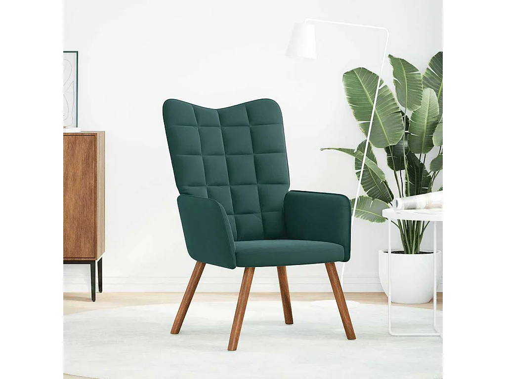 Relaxsessel-Lounge Sessel indoor Dunkelgrün Samt SHL7308