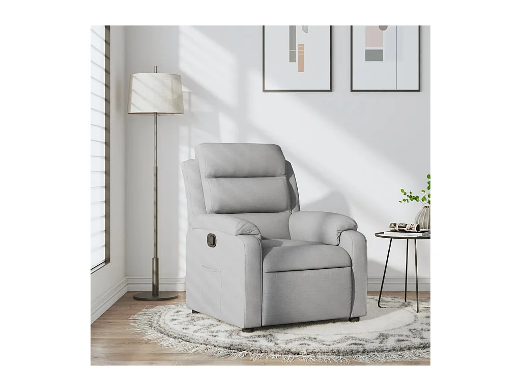 Sillón de relax | Sillón reclinable de tela gris claro SHL5515