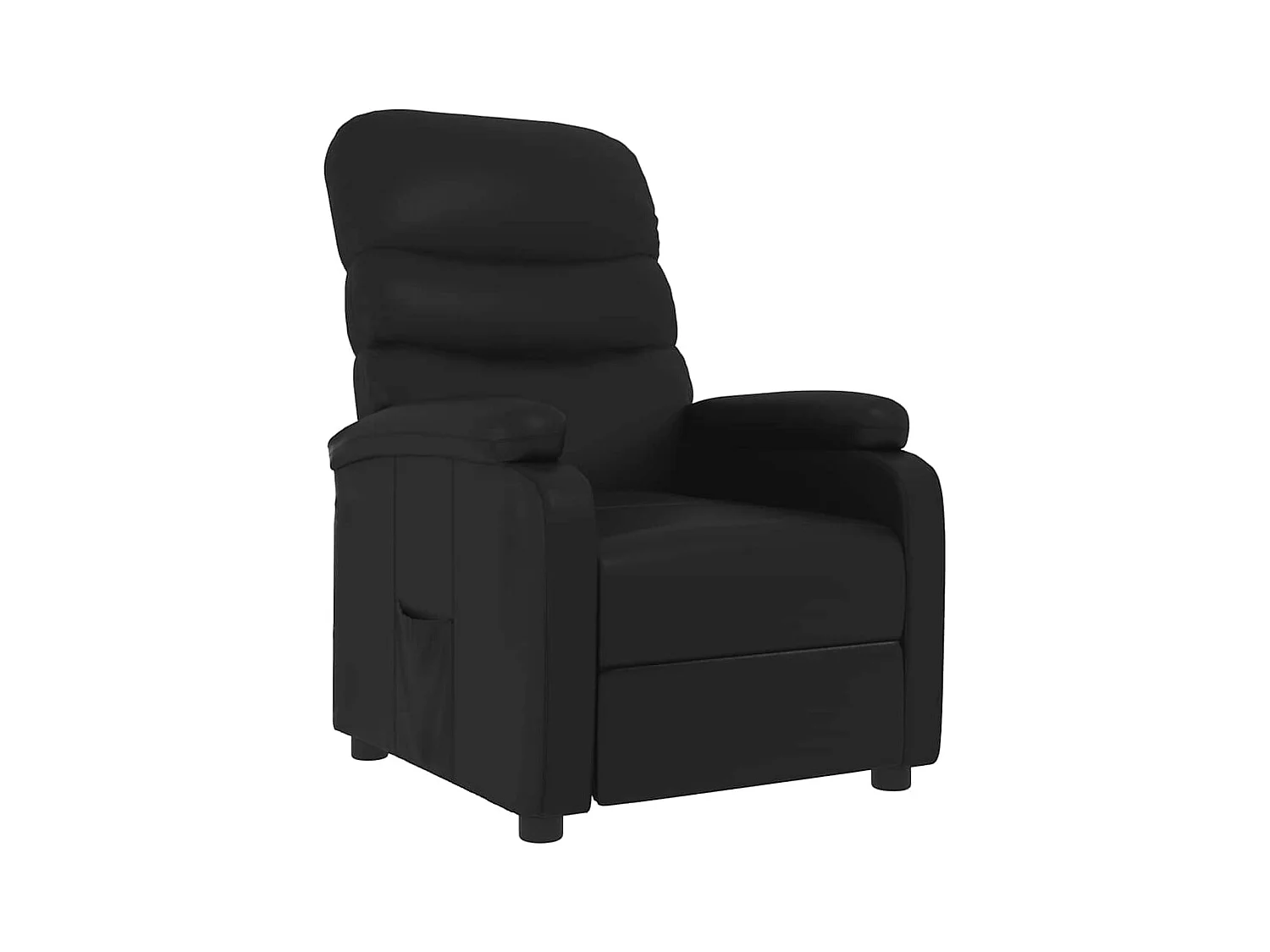Sillón de relax | Sillón reclinable de cuero sintético negro SHL4004