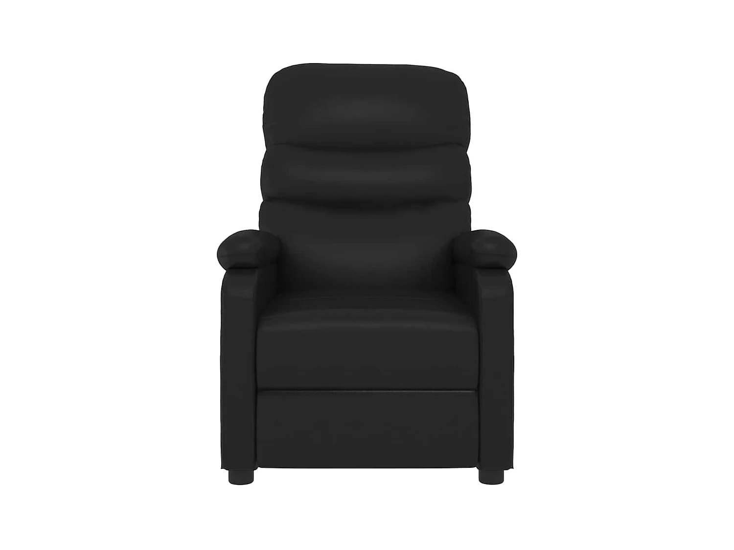 Sillón de relax | Sillón reclinable de cuero sintético negro SHL4004