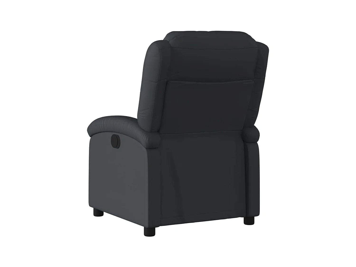 Fauteuil inclinable-Chaise de relax-Fauteuil salon noir cuir véritable SHL2647