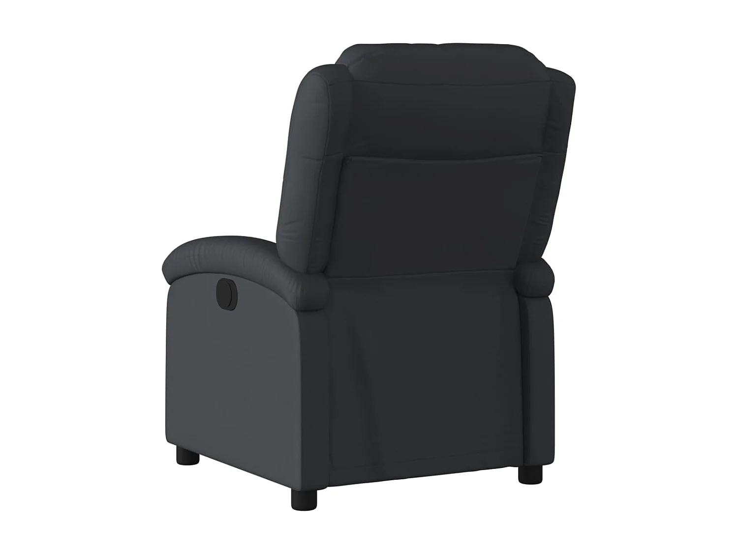 Fauteuil inclinable-Chaise de relax-Fauteuil salon noir cuir véritable SHL2647