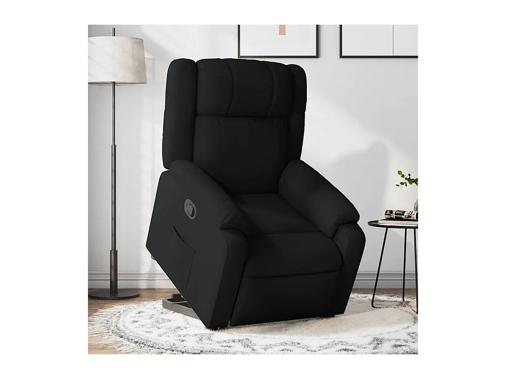 Sillón de relax | Silla | Sillón reclinable elevable tela negro SHL3706