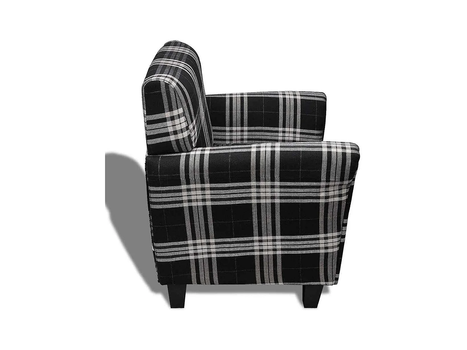 Sillón de salón | Silla Relax con cojín de tela negro SHL2445