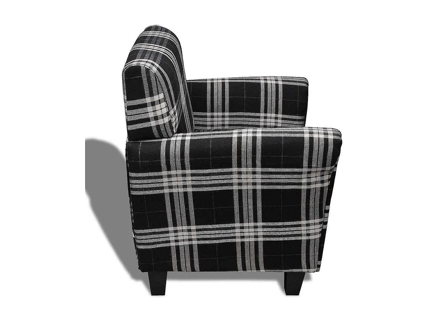 Relaxsessel | Lounge Sessel für Wohnzimmer mit Sitzpolster Schwarz Stoff SHL95047