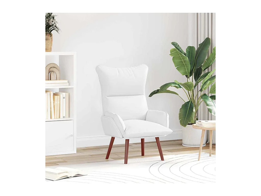 Sillón de relax | Silla Relax | Sillón de salón Blanco 69x74x93 cm Cuero sintético SHL6030