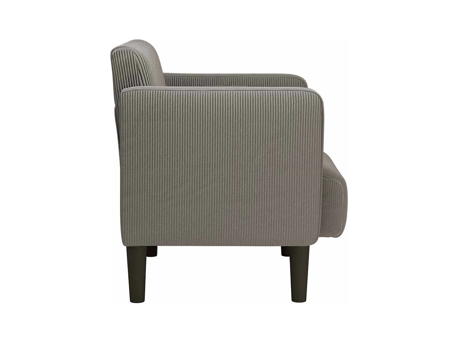 Sillón de relax con reposabrazos gris claro 54 cm tejido de pana SHL6967