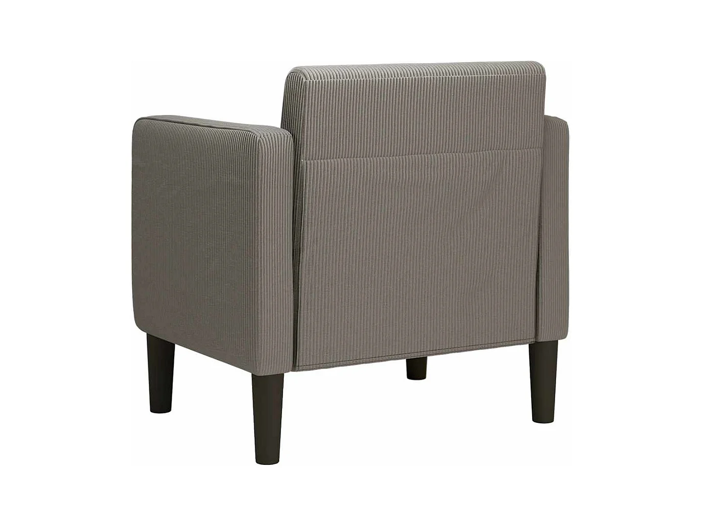 Sillón de relax con reposabrazos gris claro 54 cm tejido de pana SHL6967