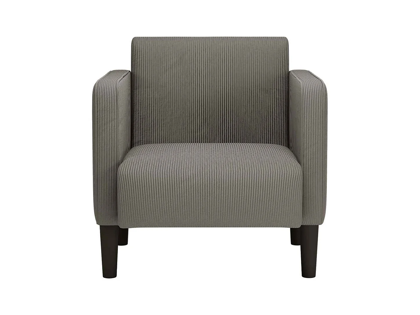 Fauteuil Salon | Canapé-chaise accoudoirs gris clair 54 cm tissu velours côtelé SHL2279