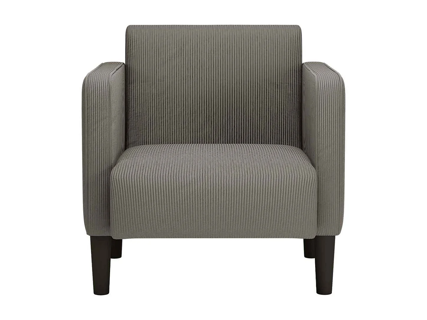 Fauteuil Salon | Canapé-chaise accoudoirs gris clair 54 cm tissu velours côtelé SHL2279