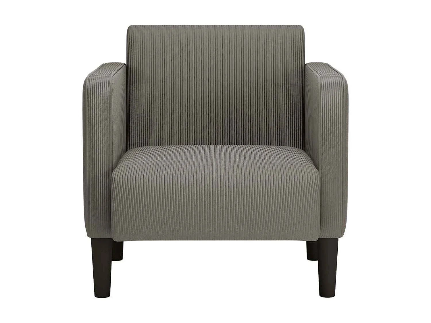 Fauteuil Salon | Canapé-chaise accoudoirs gris clair 54 cm tissu velours côtelé SHL2279