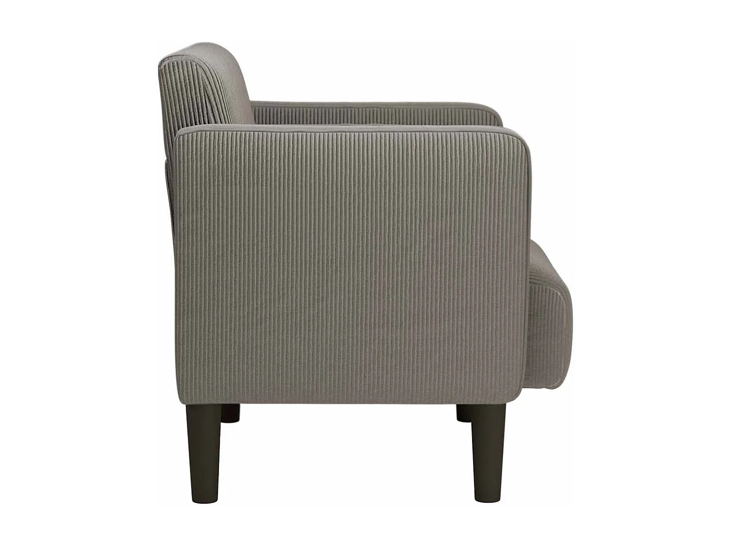 Fauteuil Salon | Canapé-chaise accoudoirs gris clair 54 cm tissu velours côtelé SHL2279