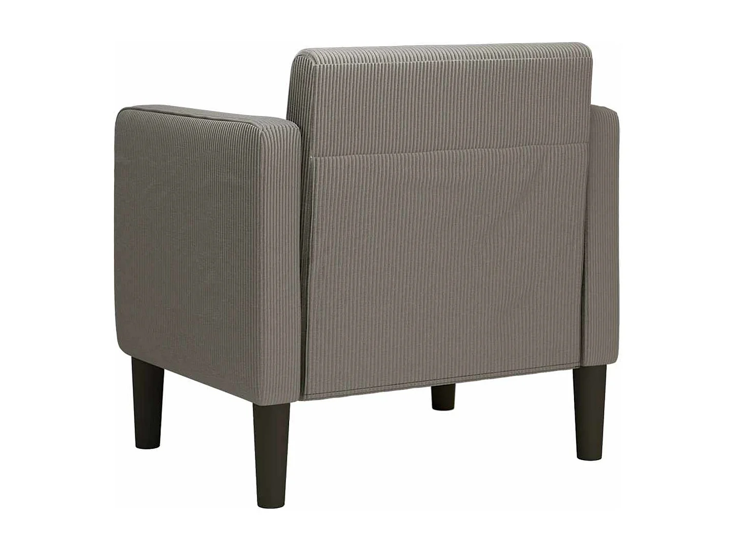 Fauteuil Salon | Canapé-chaise accoudoirs gris clair 54 cm tissu velours côtelé SHL2279