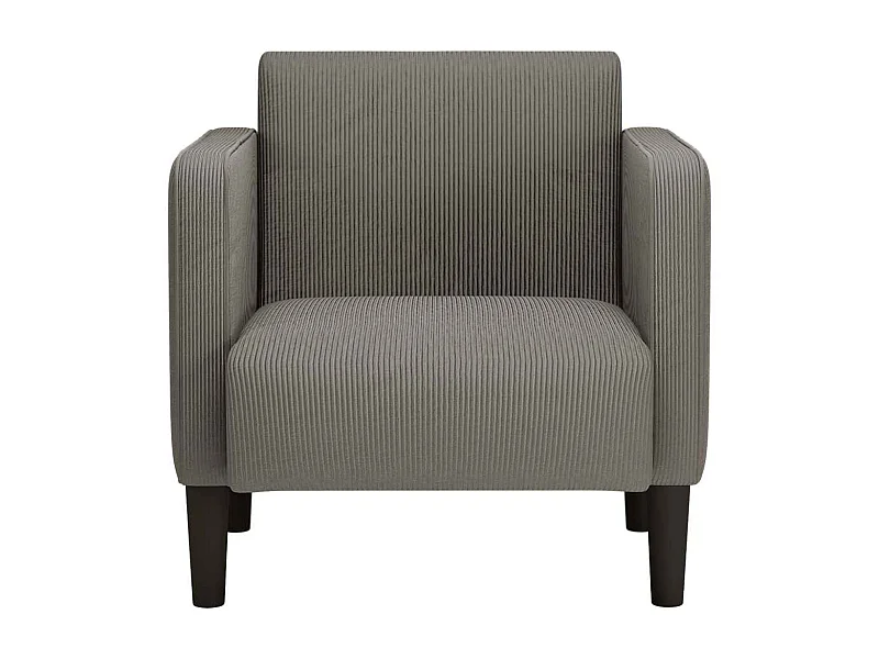Fauteuil Salon | Canapé-chaise accoudoirs gris clair 54 cm tissu velours côtelé SHL2279