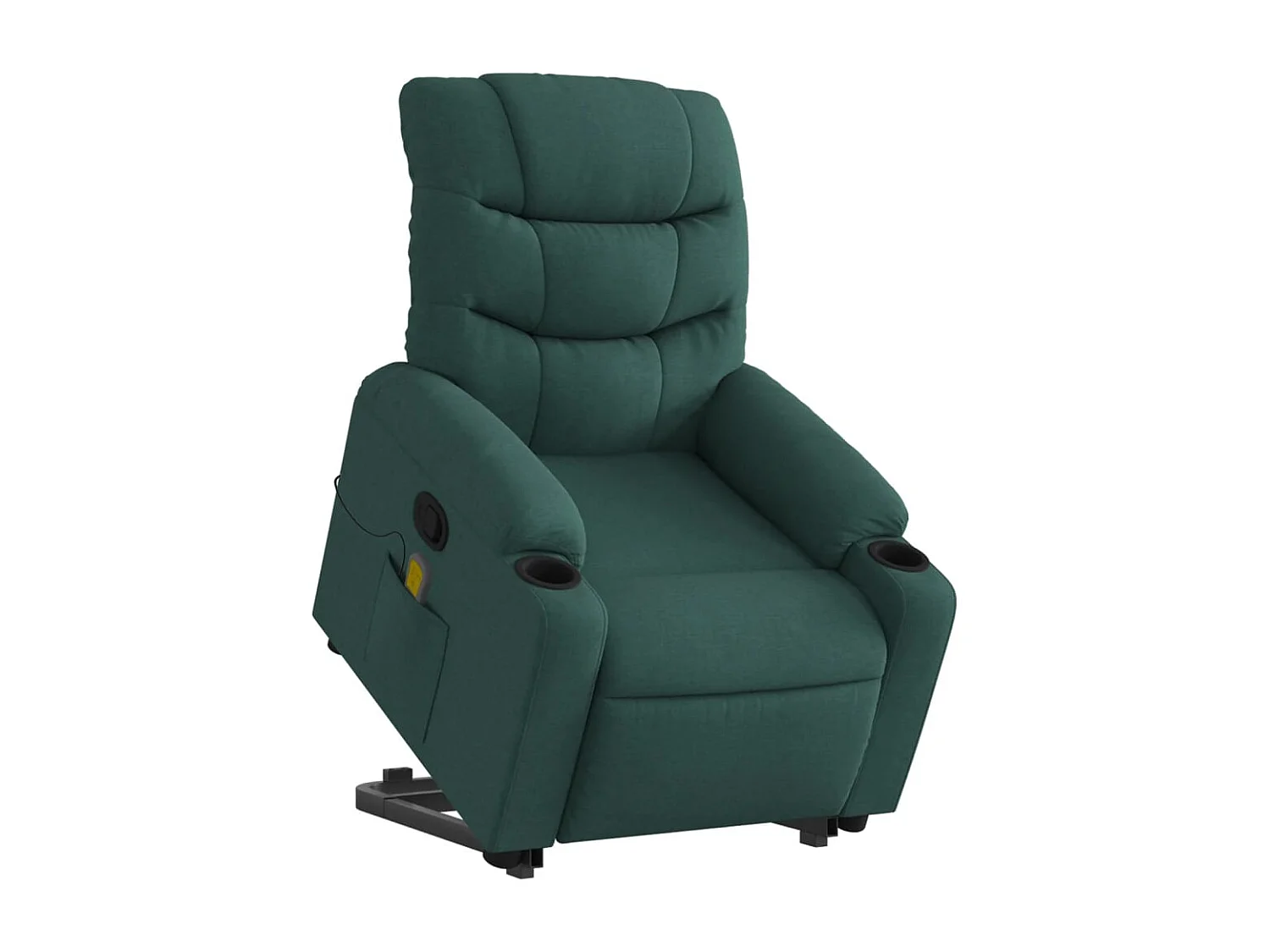 Fauteuil inclinable-Chaise de relax-Fauteuil de Massage Vert foncé Tissu SHL2461
