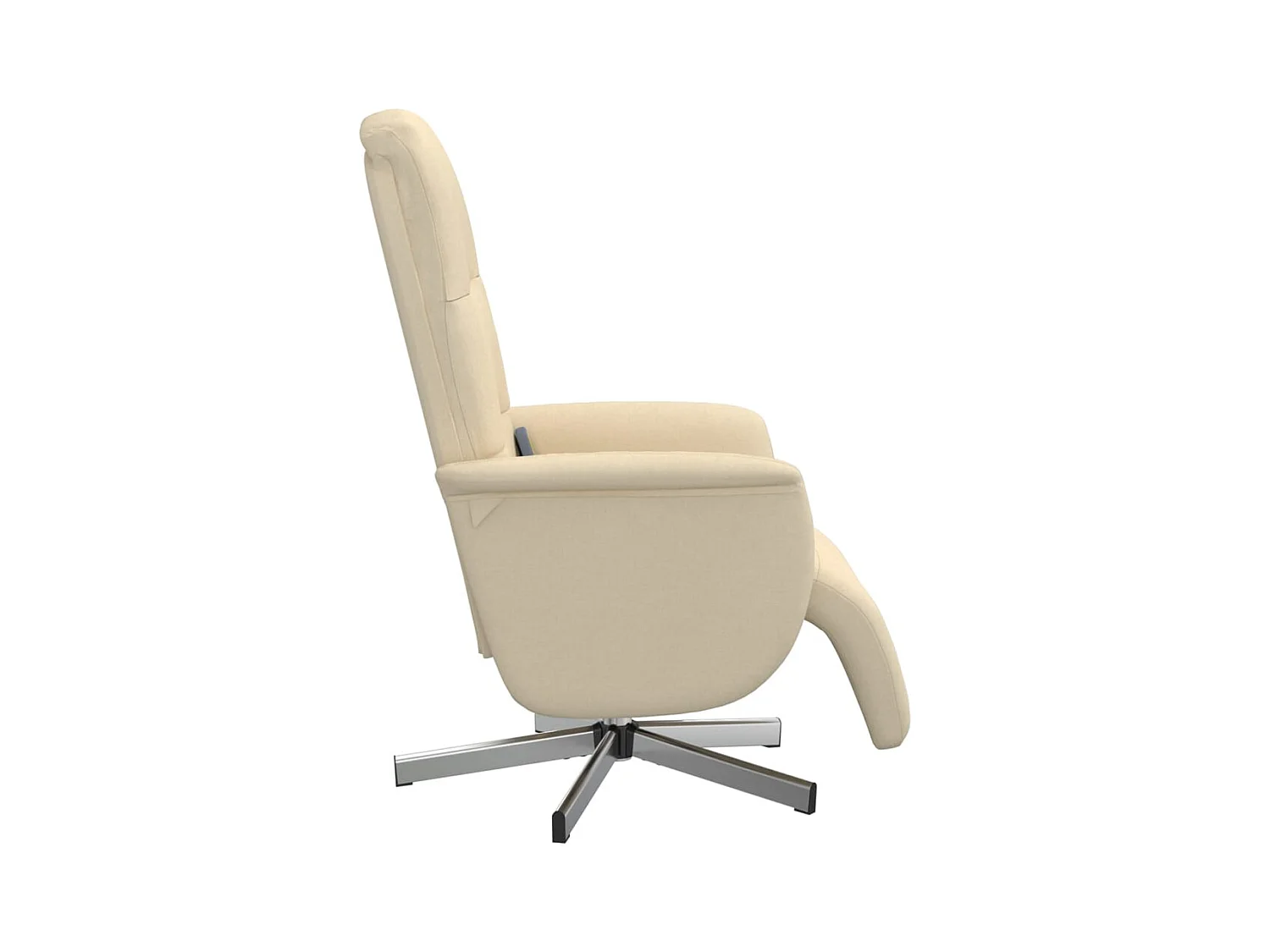 Sillón de relax | Sillón reclinable de masaje con reposapiés tela color crema SHL4451