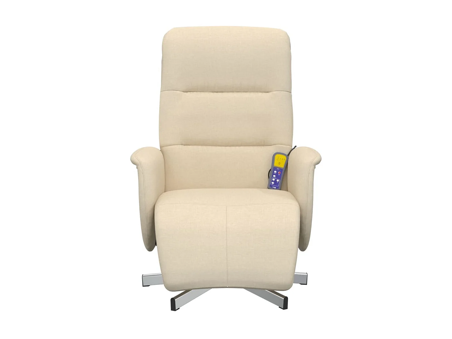 Massagesessel | Relaxsessel mit Fußteil Creme Stoff SHL59231